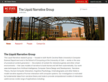 Tablet Screenshot of liquidnarrative.csc.ncsu.edu