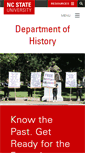 Mobile Screenshot of history.ncsu.edu