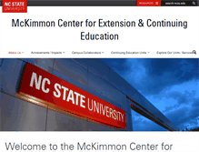 Tablet Screenshot of mckimmoncenter.ncsu.edu