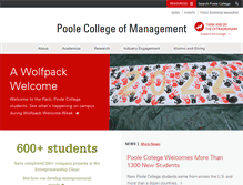 Tablet Screenshot of poole.ncsu.edu