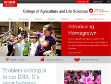 Tablet Screenshot of cals.ncsu.edu